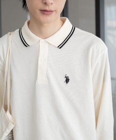 WEGO 【25年秋冬新作/ユニセックスITEM/SMLサイズ展開】別注USPOLOラインポロシャツ（長袖）