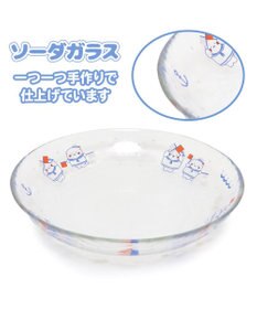 Mother garden しろたん ガラスプレート 《マリン柄》径21.7cm