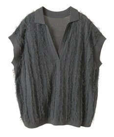 CRAFT STANDARD BOUTIQUE シアーフリンジスキッパーニットプルオーバー