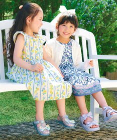 ANY KIDS 【綿100%/接触冷感】ひんやりクール パターンメッシュ カーディガン