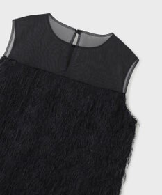 GRACE CONTINENTAL シアーフリンジノースリーブ