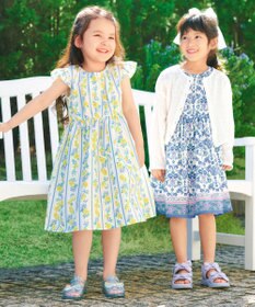 ANY KIDS 【綿100%/接触冷感】ひんやりクール パターンメッシュ カーディガン