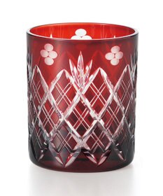 aito製作所 江戸切子 小花剣矢来紋 ロックグラス