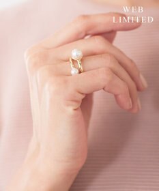 J.PRESS LADIES 【WEB限定】 2WAY パール スカーフ リング