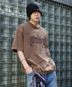 WEGO 【ユニセックス着用ITEM/MLサイズ展開】ブリーチダメージアップリケT（SS）