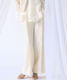 23区 【GOLD LABEL】ウールダブルクロス フロントボタン ワイドパンツ