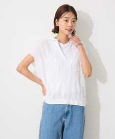 CRAFT STANDARD BOUTIQUE シアーフリンジスキッパーニットプルオーバー