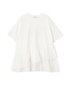 earth music&ecology 異素材ドッキンググラフィックTシャツ