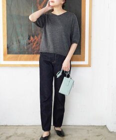 TOQUE 〈大草直子さんアドバイザー〉【天然素材】アルパカシルクニット5分袖