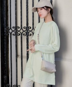 Tiaclasse 【新色追加・洗える】ミドルリブニットチュニック