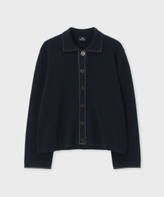 Paul Smith コントラストステッチ ミラノリブ ニットブルゾン