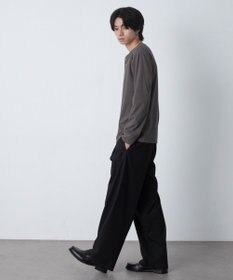 WEGO リングドットヘンリーネックリブT(LS)