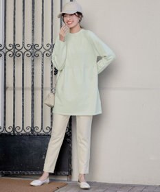 Tiaclasse 【新色追加・洗える】ミドルリブニットチュニック