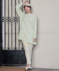 Tiaclasse 【新色追加・洗える】ミドルリブニットチュニック