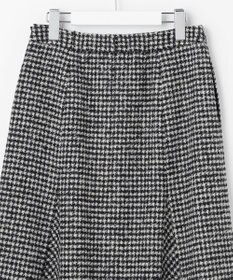 J.PRESS LADIES ウールシルク ハウンドトゥース フレア スカート
