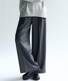 23区 S ラメミックスツイード タック ワイド パンツ