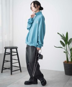 WEGO ハーフジップBIGスウェット