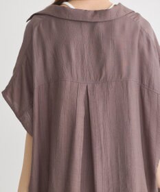 earth music&ecology 【接触冷感】裾ドロストフレンチスリーブシャツ