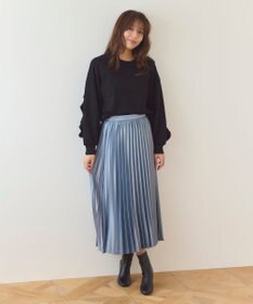 Feroux サテン プリーツスカート