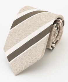 JOSEPH ABBOUD 【日本製】メランジレジメンタル ネクタイ ベージュ系1
