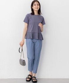 組曲 L クールプレーティング天竺プリーツ カットソー