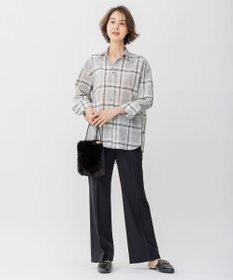 自由区 L 【WEB限定カラーあり/洗える/撥水加工】TRギャバ ストレートパンツ