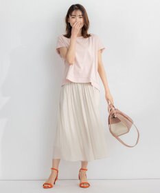 組曲 【ウエストゴム・WEB限定】シアープリーツライクシフォン パンツ