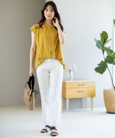 ANY SIS 【接触冷感・UVカット・洗える】ハイストレッチスムース2WAY ブラウス