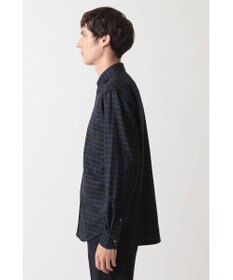 DAKS ウールチェック 隠しボタンダウンシャツ