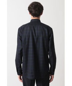 DAKS ウールチェック 隠しボタンダウンシャツ