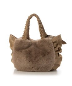 UNBILLION カシュカシュ cachecache / 下がりリボンエコファーコンビラウンドトート