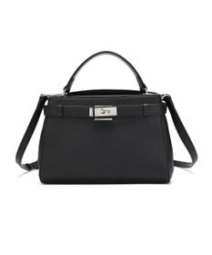 style code [Lyrss/リルス] 牛革 クラシック フラップ レザー ハンドバッグ