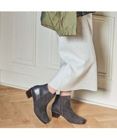 ing <ing>スクエアトゥショートブーツ