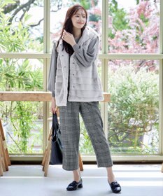 Tiaclasse 【安田美沙子さん着用・洗える】起毛チェック柄ワイドパンツ