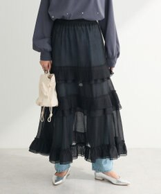 Green Parks ・ＥＬＥＮＣＡＲＥ　ＤＵＥ　プリーツフリルシアースカート