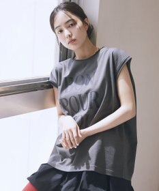 earth music&ecology 【綿100％】フレンチスリーブプリントＴシャツ