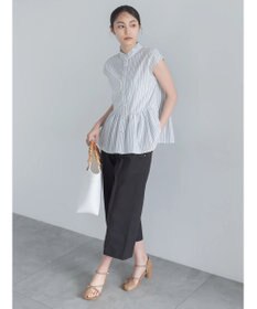 Te chichi フレンチスリーブスタンドフリルブラウス