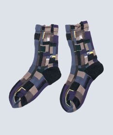 COQ MOSS MEMORY シアーパッチワークソックス