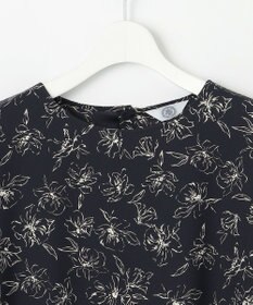 J.PRESS LADIES L 【洗える】ラインフラワープリント ブラウス