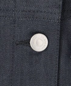 J.PRESS LADIES 【洗える】セルロースシャンブレー ノーカラー デニム ジャケット