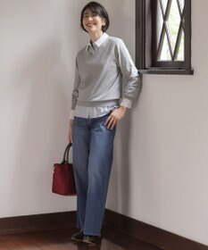 J.PRESS LADIES S 【WEB限定・一枚で着映え】コンパクトエステネージュ 襟 袖 リムーバル シャツ ブラウス