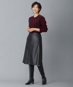 J.PRESS LADIES 【洗える】シンセティックマットleather スカート