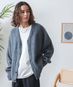 WEGO モヘアライクBIGカーディガン
