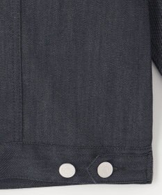J.PRESS LADIES 【洗える】セルロースシャンブレー ノーカラー デニム ジャケット