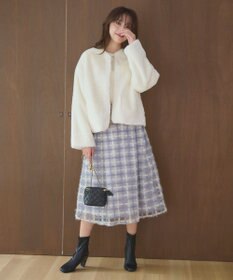 Feroux 【洗える】ビジュー襟 プルオーバーニット