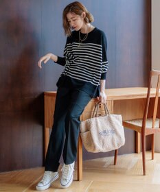 23区 L 【WEB限定カラーあり/洗える】ウーステッドウール ワイドシルエット ニット