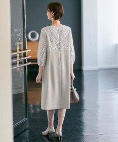 自由区 【XSサイズ～/洗える】フラワーコードレース サックワンピース