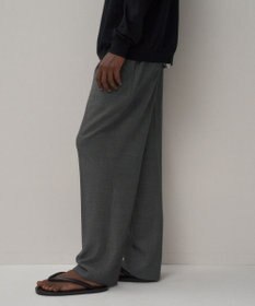 ATON TWIST WOOL GAUZE | ツータックイージーパンツ - UNISEX