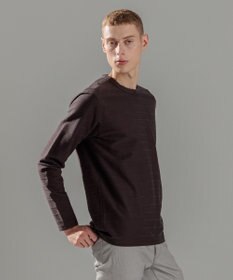 JOSEPH HOMME ブラッシュジャガード　クルーネック長袖Tシャツ