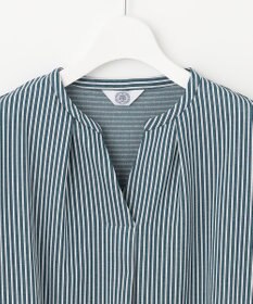 J.PRESS LADIES 【WEB限定】 ピンストライプジャージー バンドカラー カットソー